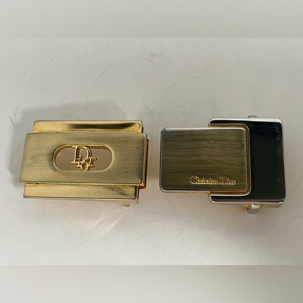 Vintage Christian Dior Brass Belt Buckles